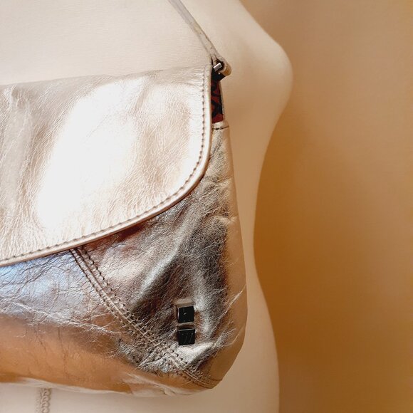 Helen Welsh Silver Leather Shoulder or Clutch Bag - Picture 5 of 16